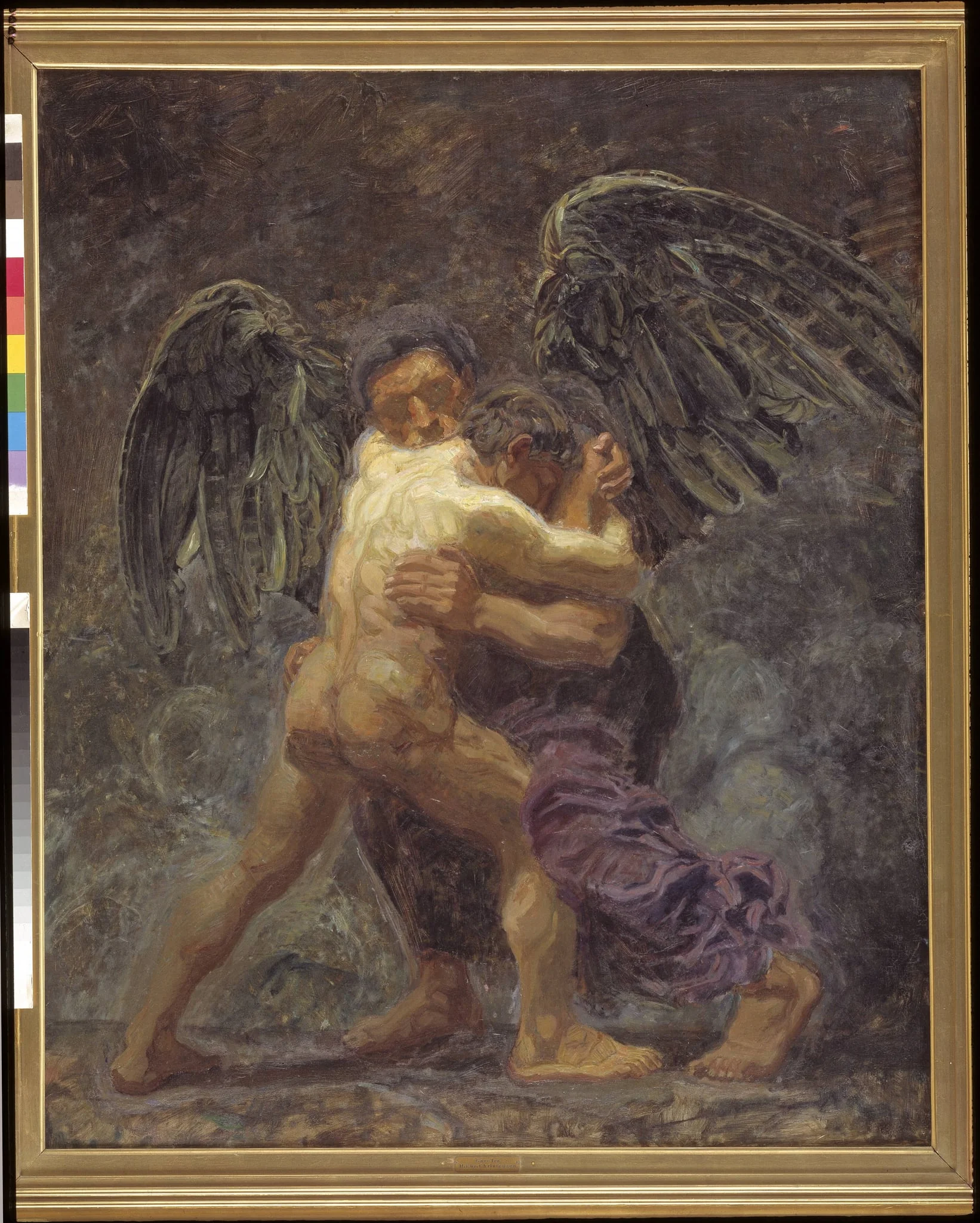 Jacob Wrestling with the Angel, by Unknown, 1907