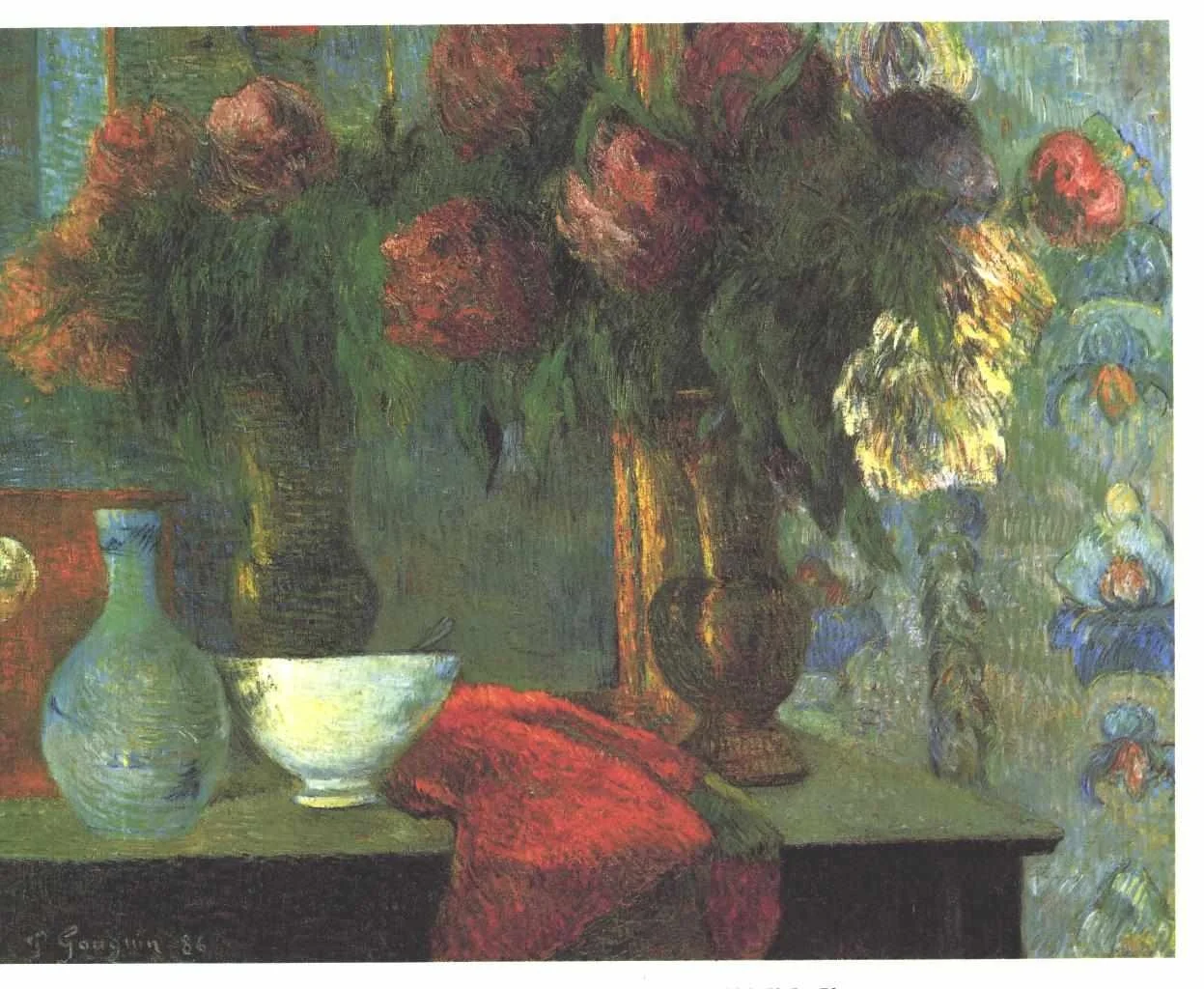 Stil life with white vase