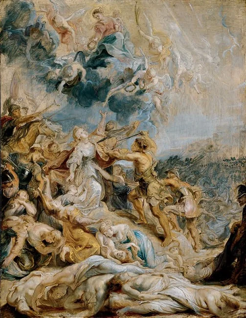 Martyrdom of St. Ursula, by Peter Paul Rubens, oil, 1620