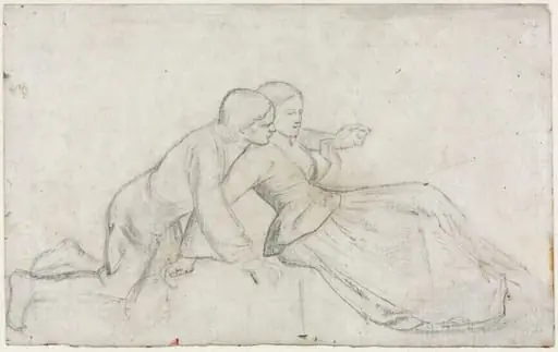 Study for "The Hireling Shepherd"