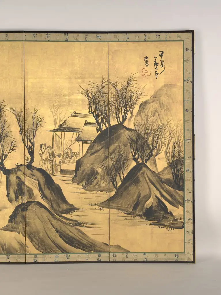 Mountain God with Tiger and Attendants