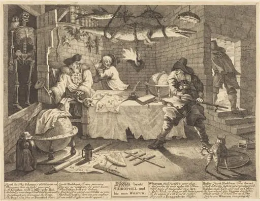 Hudibras beats Sidrophel and his man Whacum