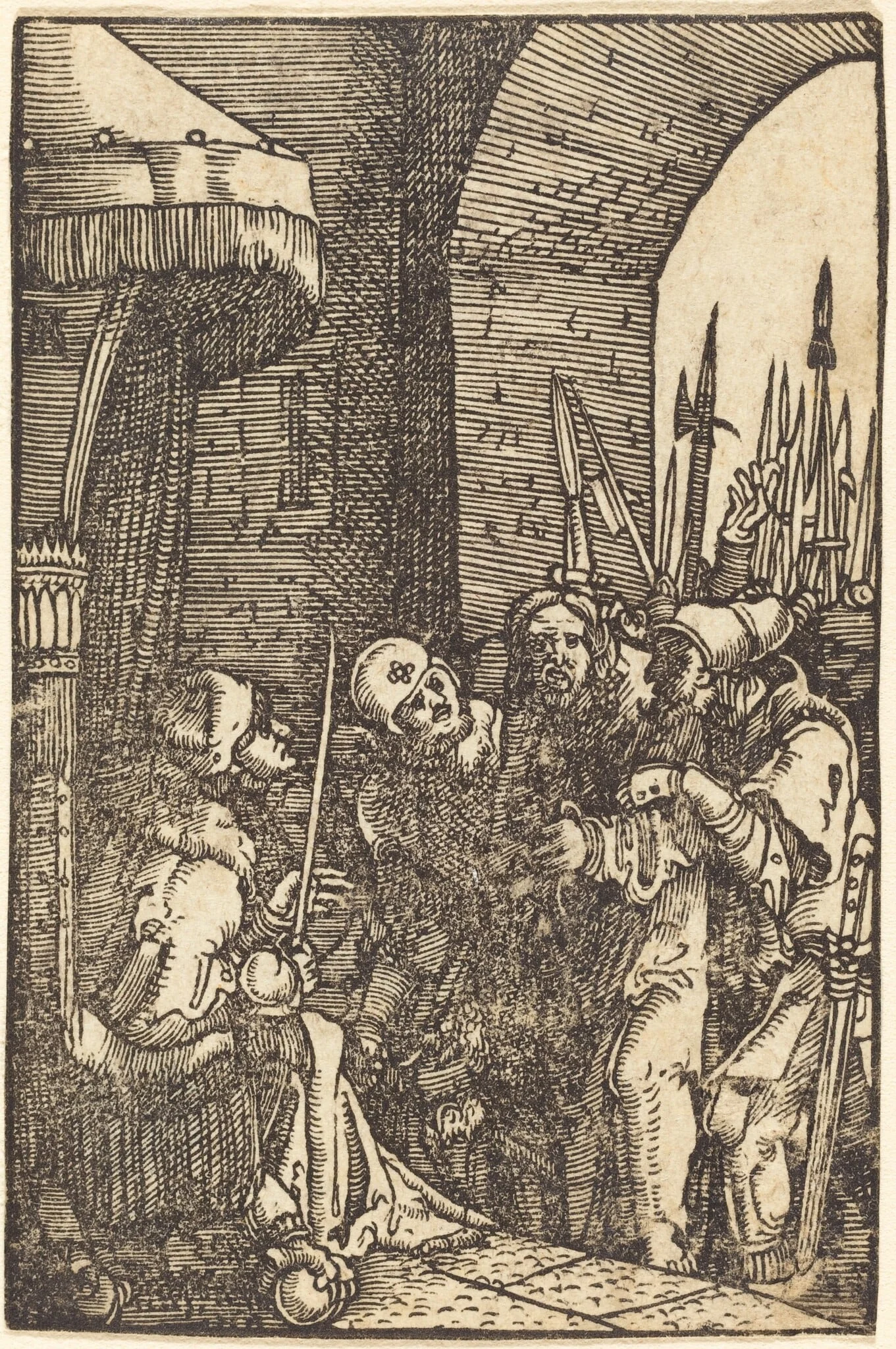 Christ before Pilate, by Albrecht Altdorfer, ink, 1513