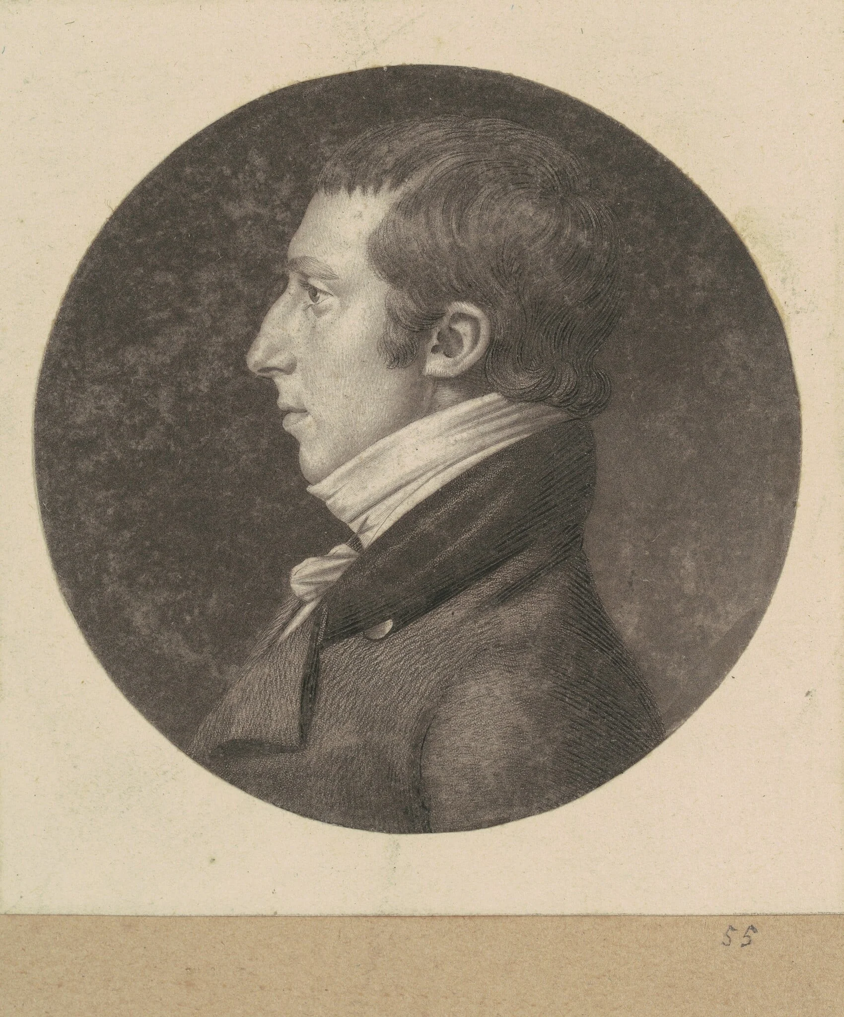 Morris, by Charles Balthazar Julien Févret de Saint-Mémin, ink, 1800