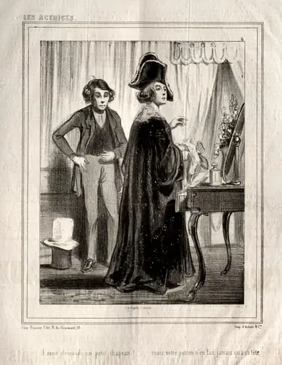 Les Actrices:  J'avais demande un petit chapeau!