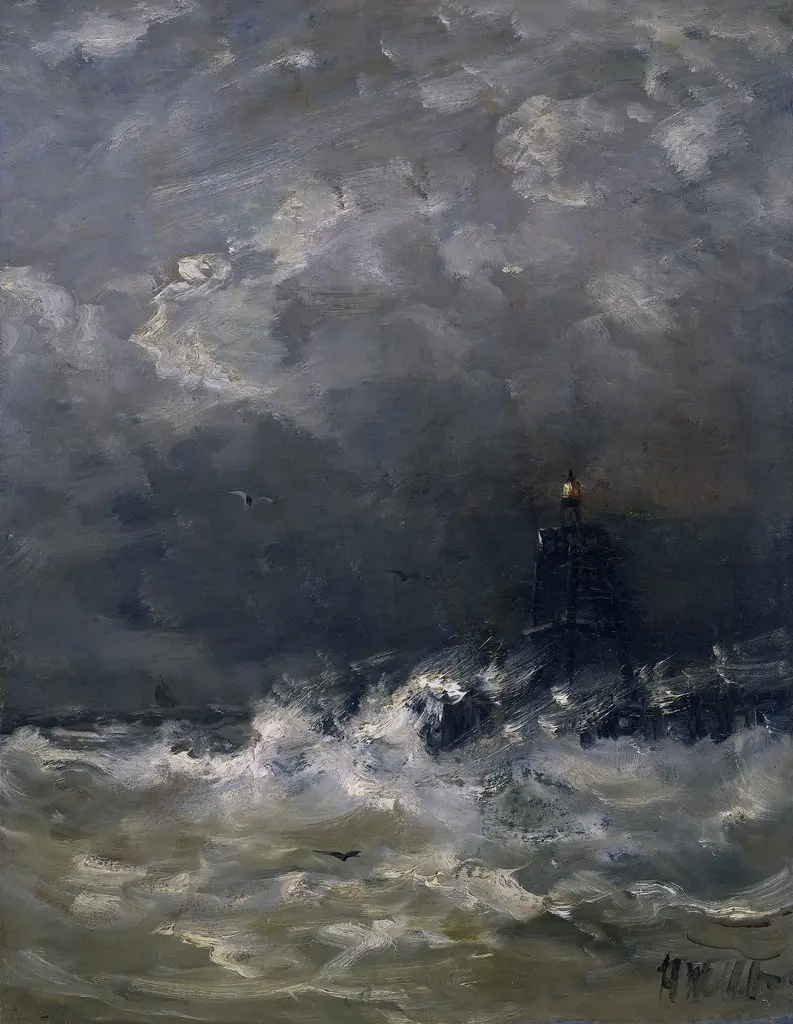 Lighthouse in Breaking Waves