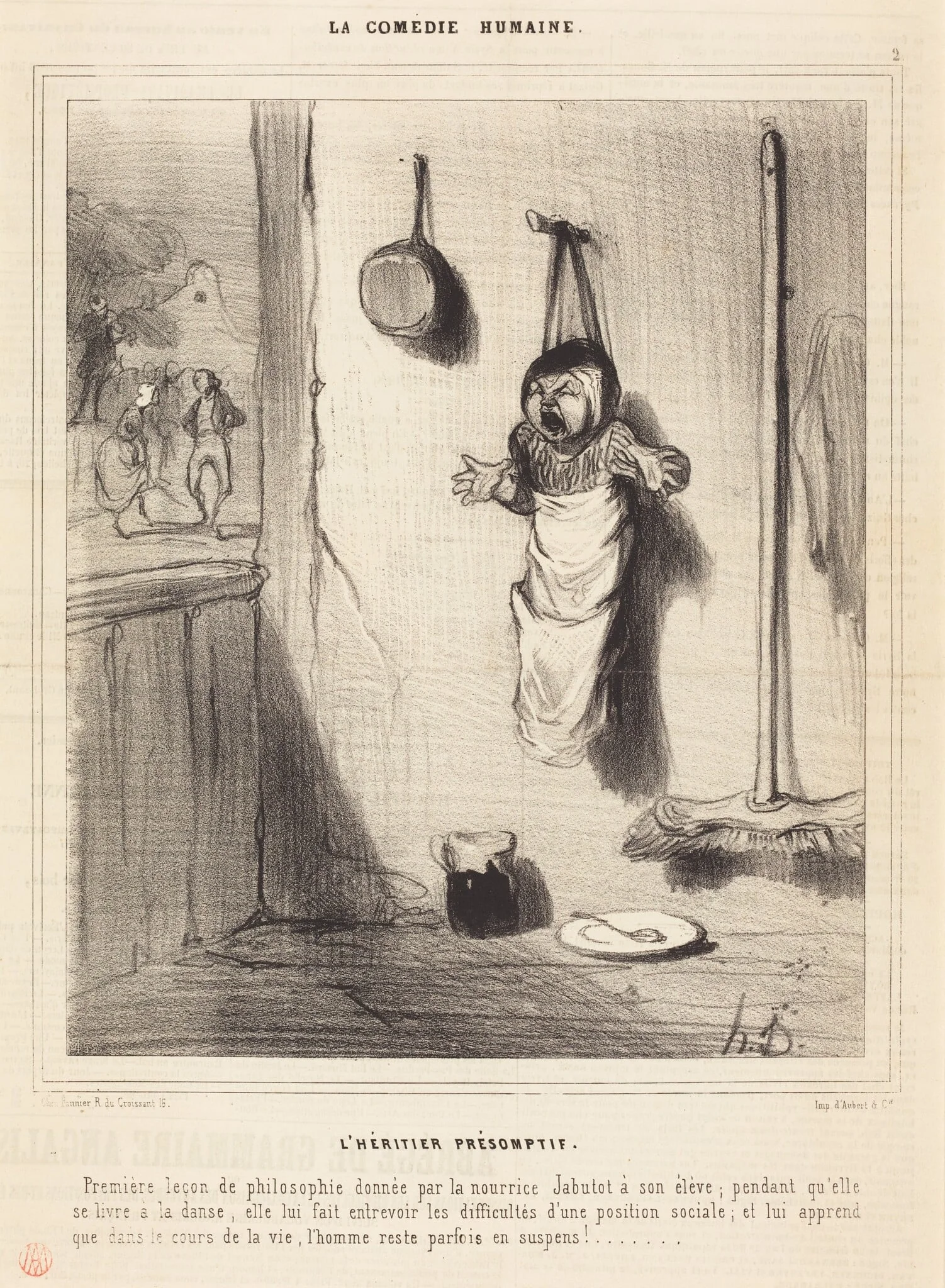L'Héritier présomptif, by Honoré Daumier, ink, 1843