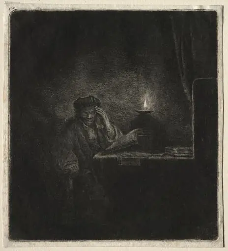 Copy of Student at a Table by Candelight