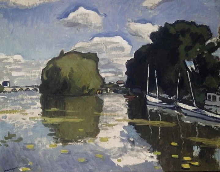La Seine à Poissy, by Albert Marquet, oil, 1908