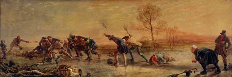 The Curlers, by George Harvey, oil, 1835