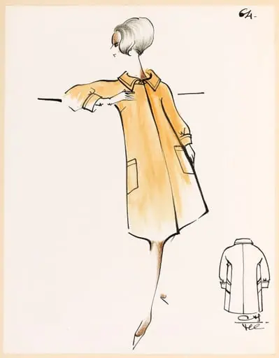 Manteau évasé sable à deux grandes poches et resserré aux poignets