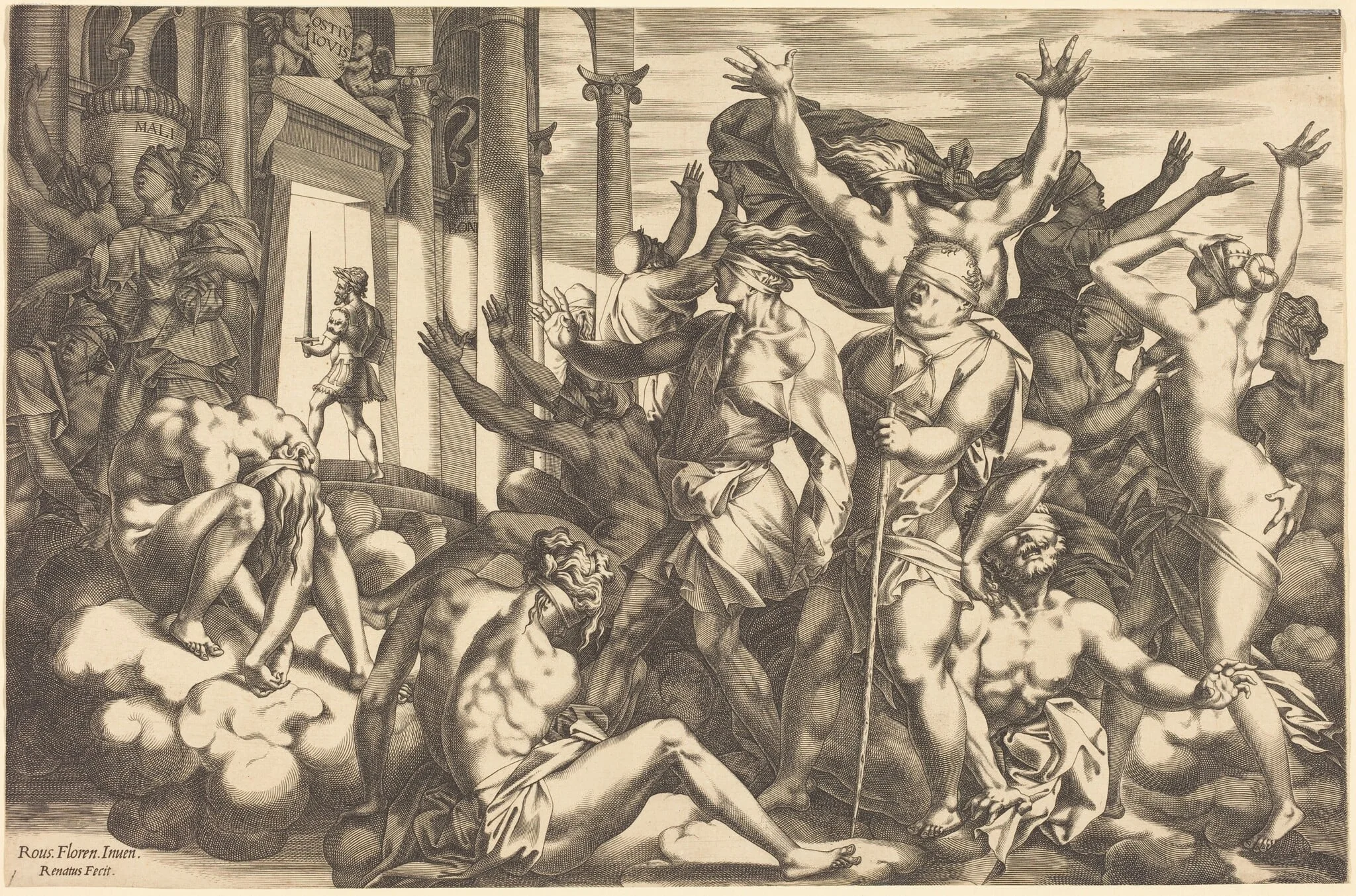 The Conquest of Ignorance, by René Boyvin, ink, 1564