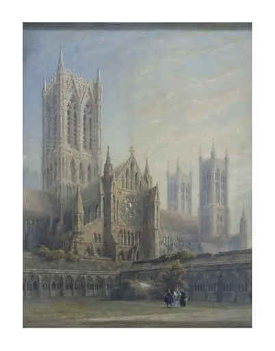 Lincoln Cathedral, from the Cloisters