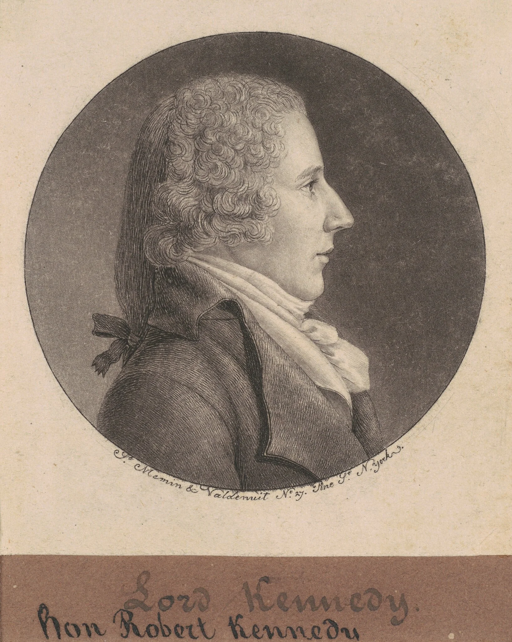 Robert Kennedy, by Charles Balthazar Julien Févret de Saint-Mémin, ink, 1796