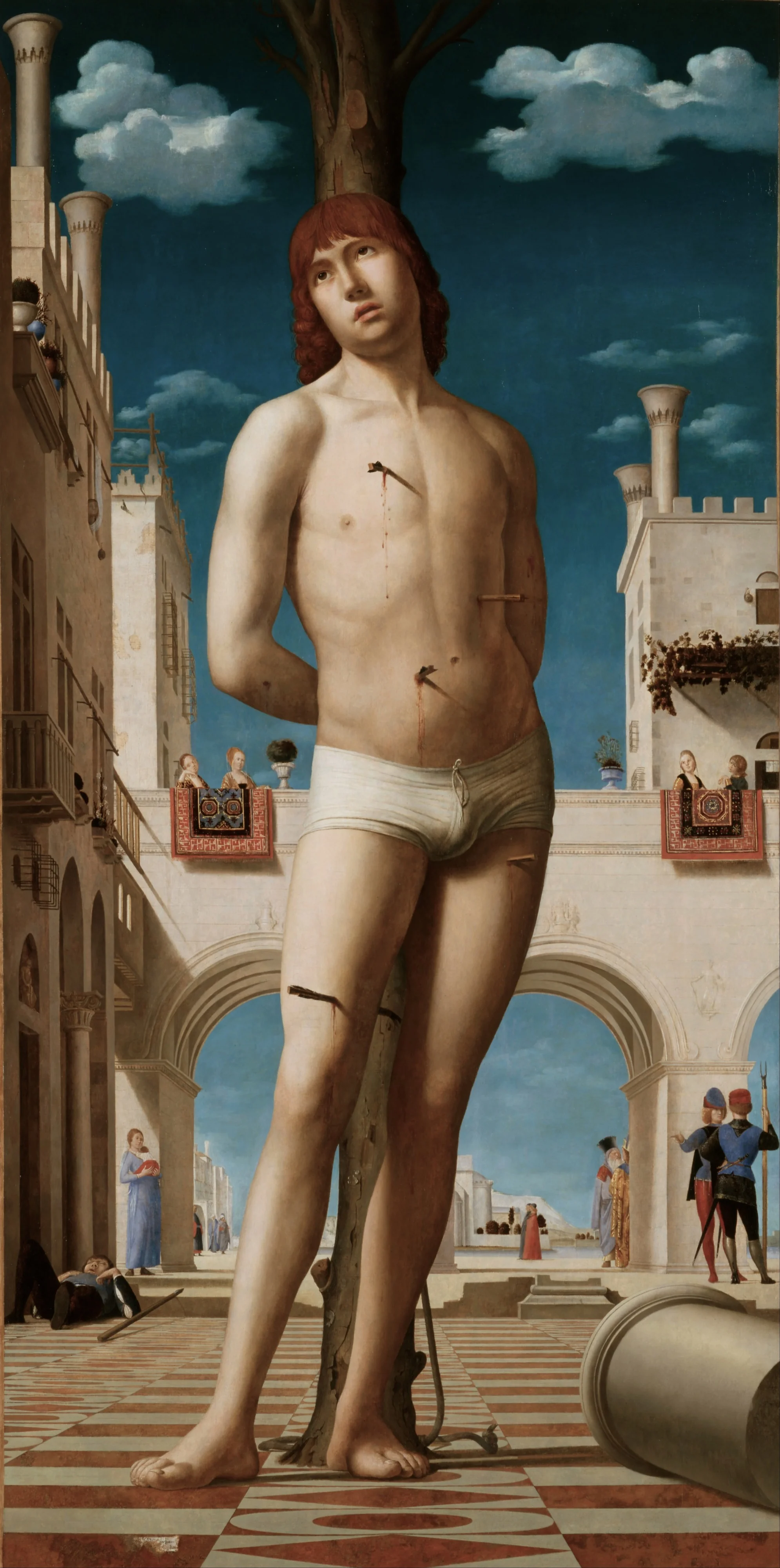 Saint Sebastian, by Antonello da Messina, oil, 1490