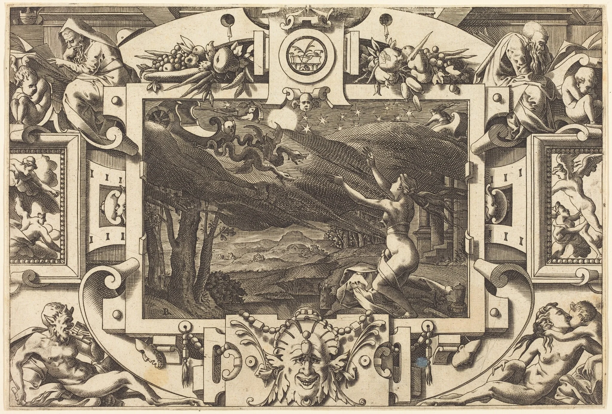 The Incantation of Medea, by René Boyvin, ink, 1563