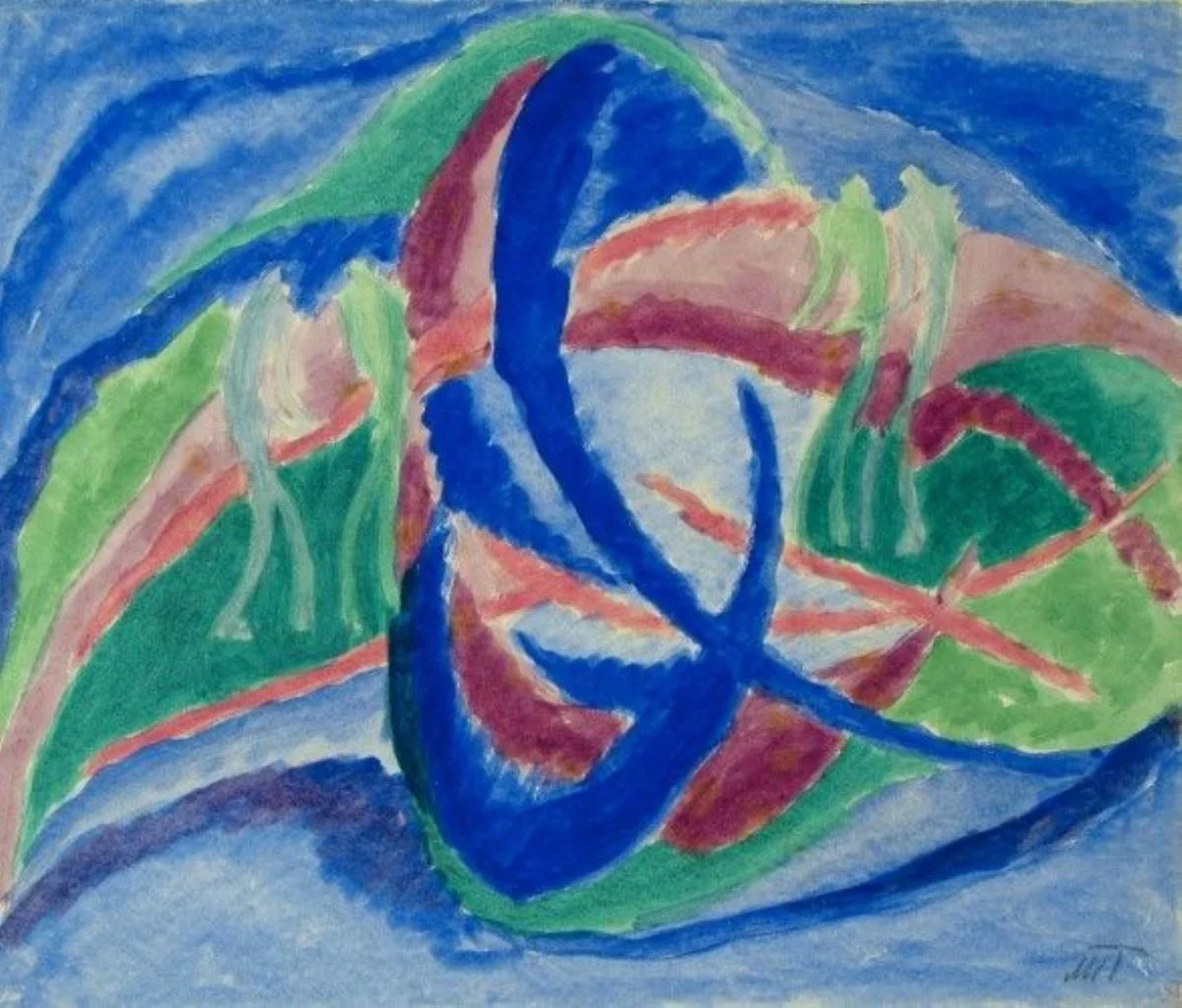 Compoziție - Două lumi I, by János Mattis-Teutsch, unspecified