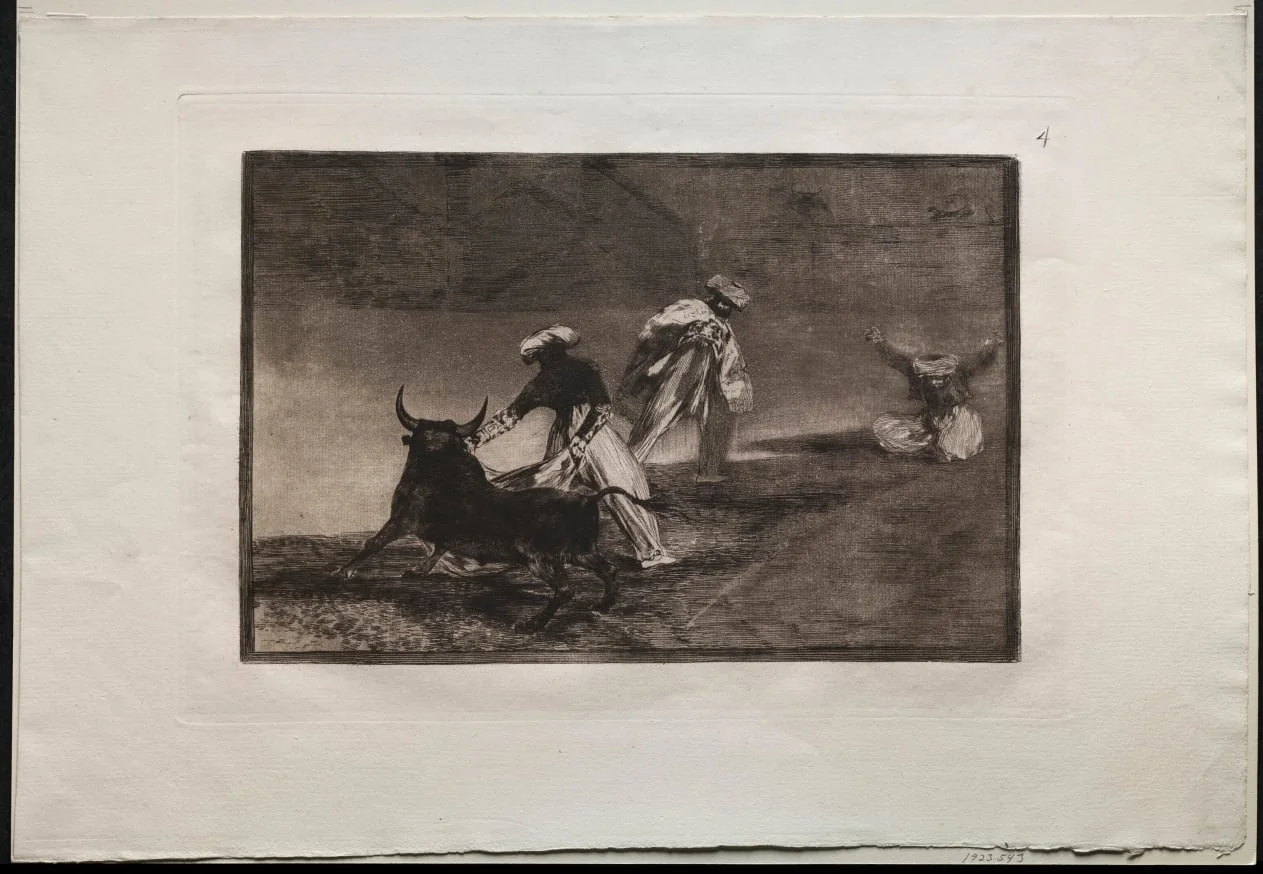Bullfights:  They Play Another with the Cape in an Enclosure, by Francisco Goya, 1816