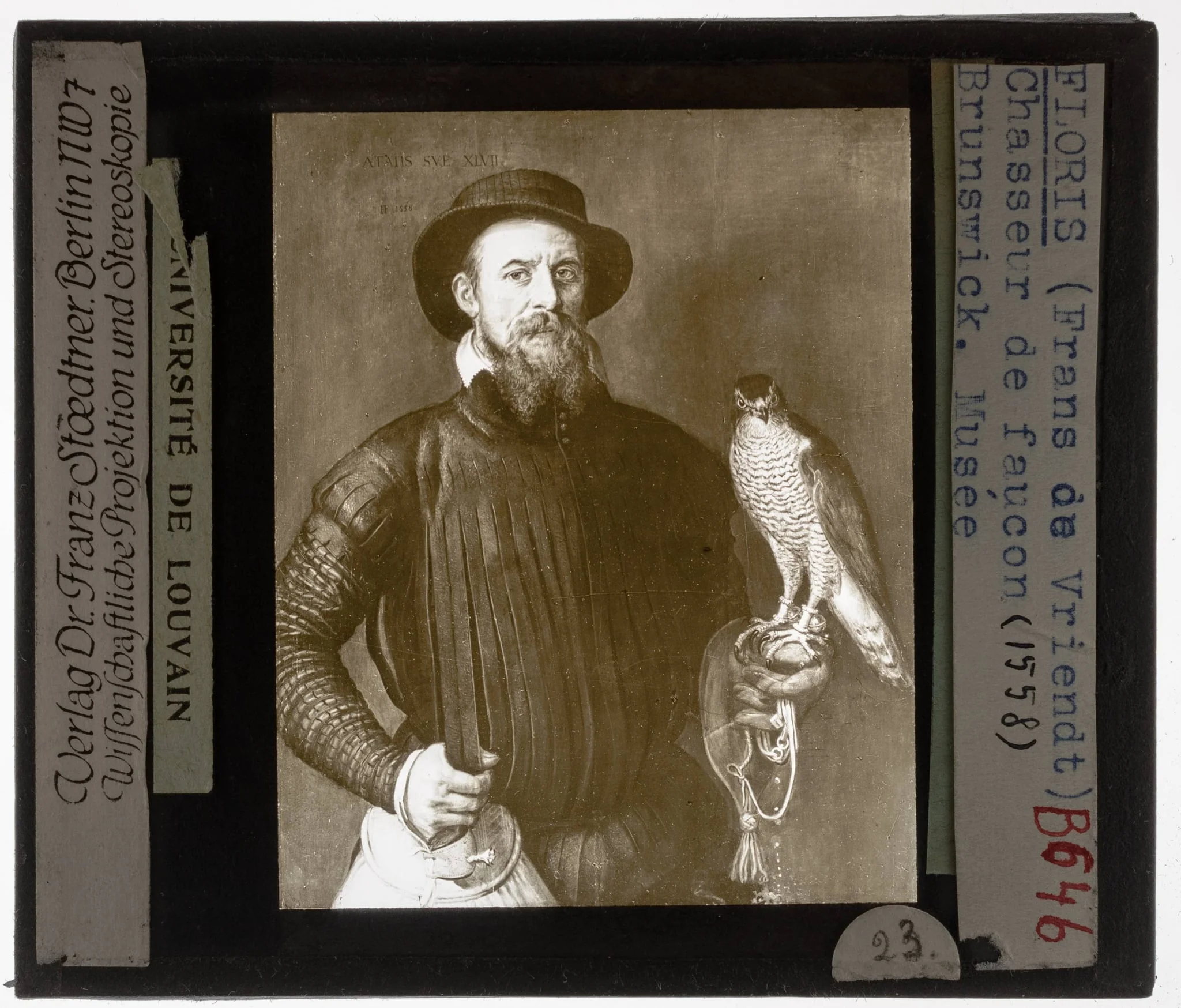 Frans Floris. Hunter with falcon, by Frans Floris, I, unspecified, 1558