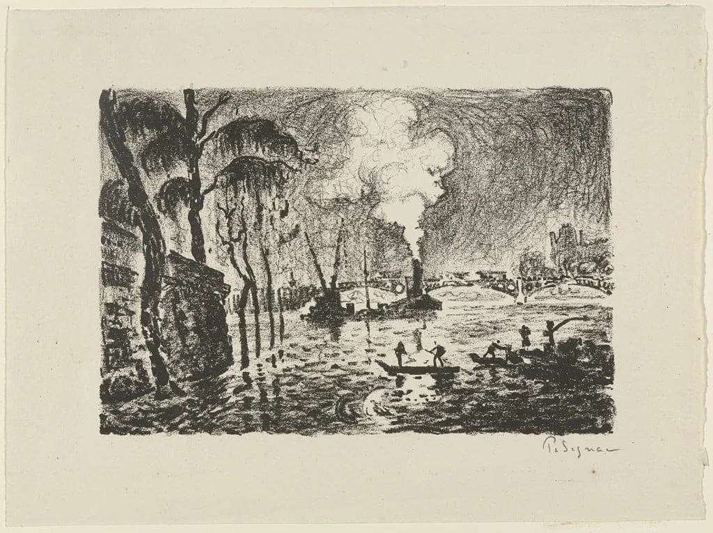 Untitled, by Paul Signac, ink, 1923