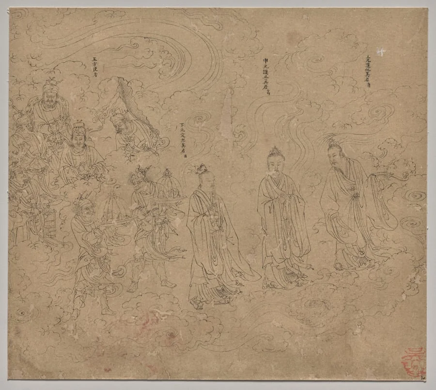 Album of Daoist and Buddhist Themes: Procession of Daoist Deities: Leaf 20