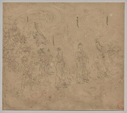 Album of Daoist and Buddhist Themes: Procession of Daoist Deities: Leaf 20