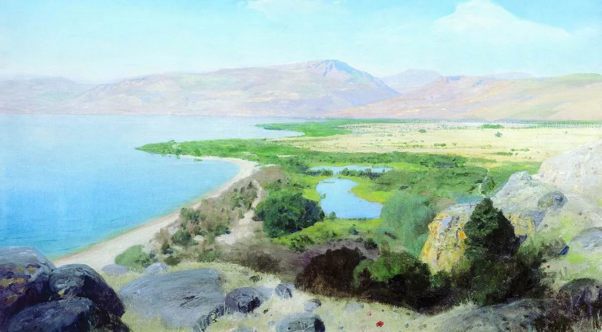 Genesareth uzda, by Vasily Polenov, oil, 1894