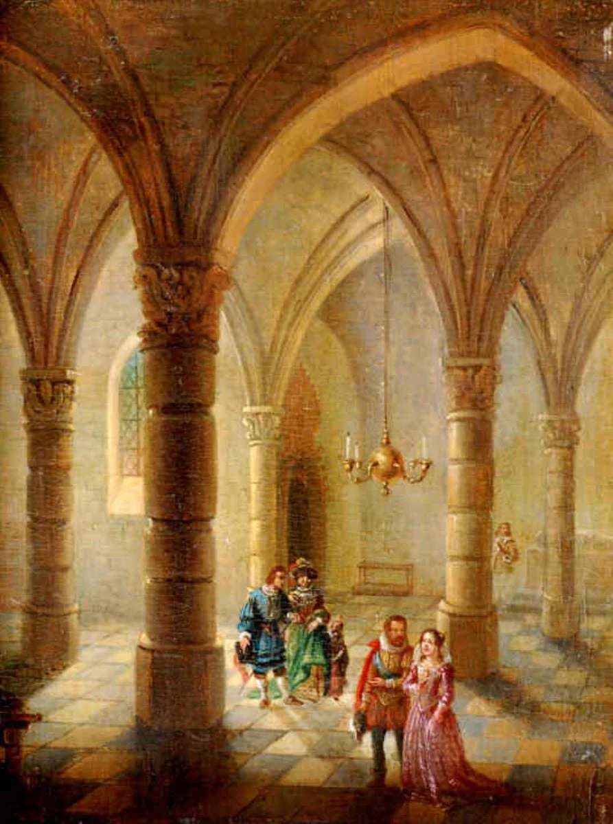 Interior de capelă, by Frans van Mieris cel Tânăr, unspecified, 1750