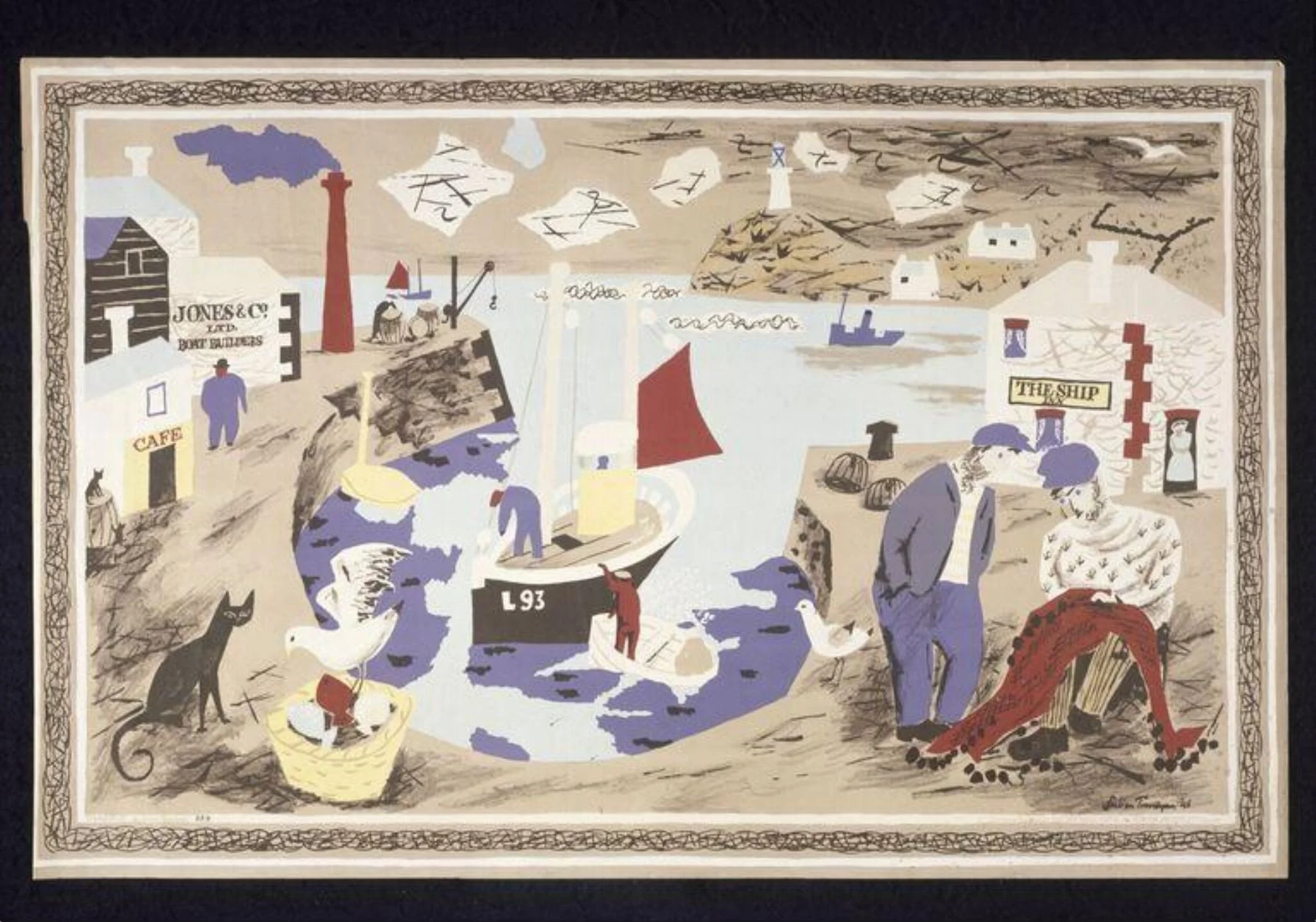 Harbour, by Julian Trevelyan, 1946