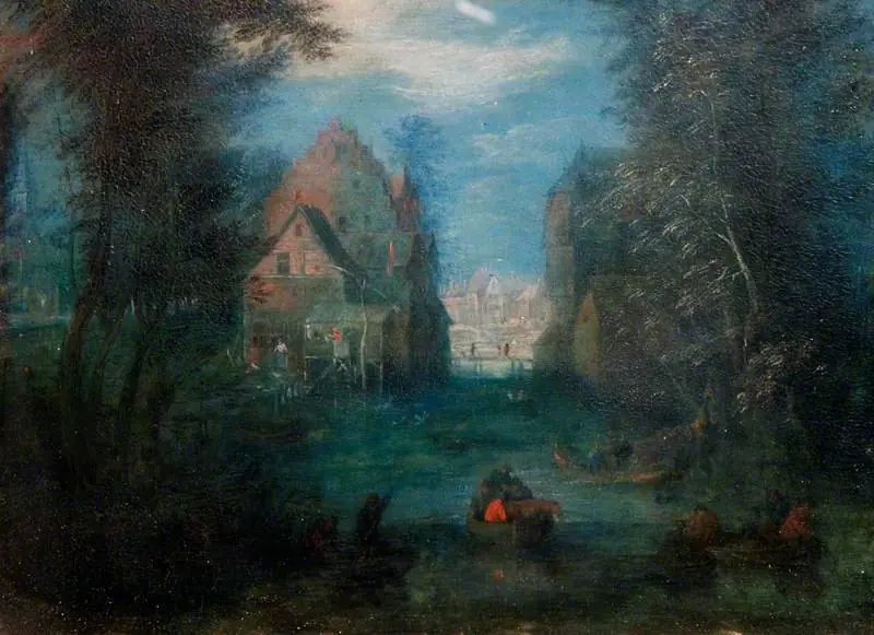 Landscape with Boats on the Water