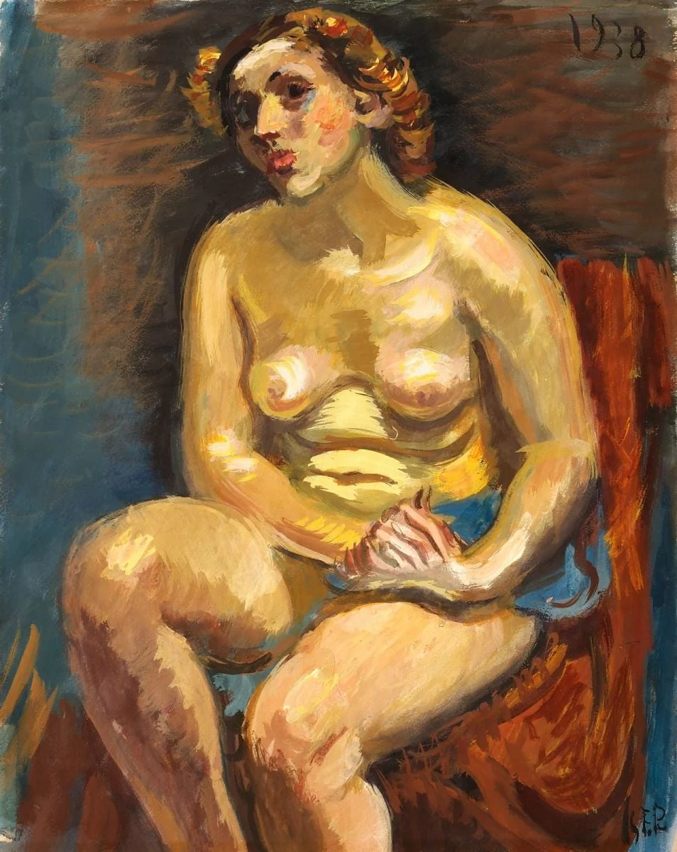 Nud pe fotoliu, by Iosif Iser, unspecified