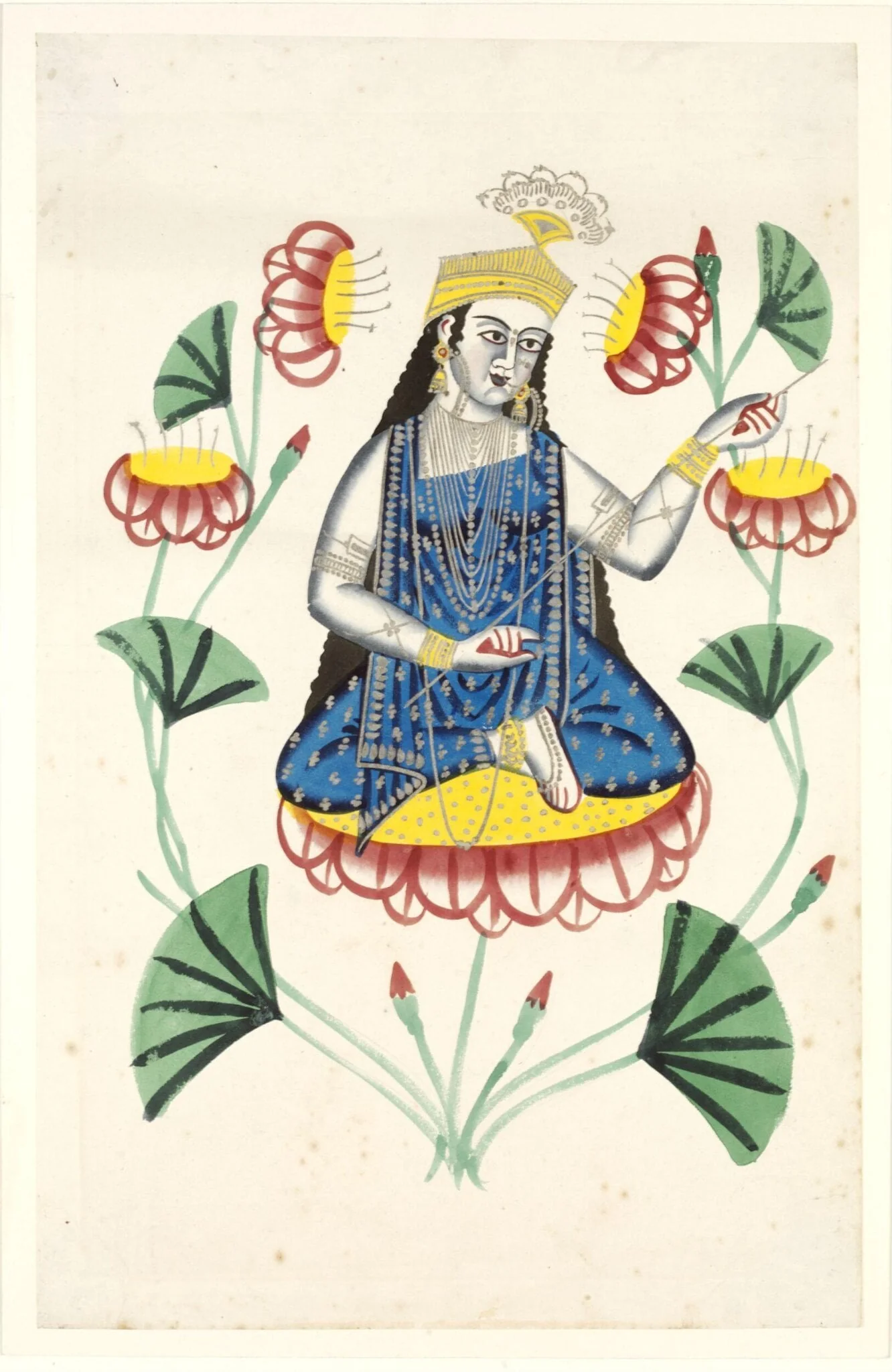 Saraswati, by Unknown, paint, 1830