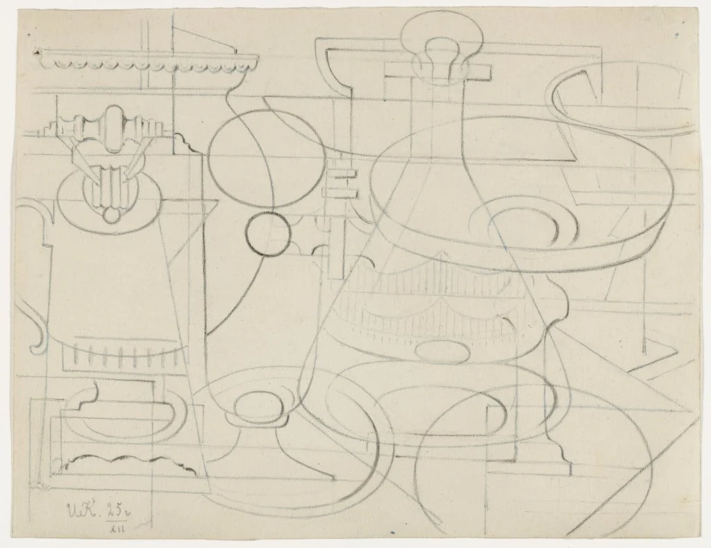 Untitled, by Ivan Kliun, graphite, 1925