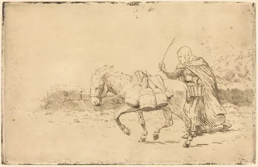 Milkmaid of Boulogne, 1st plate (Laitiere a Boulogne)