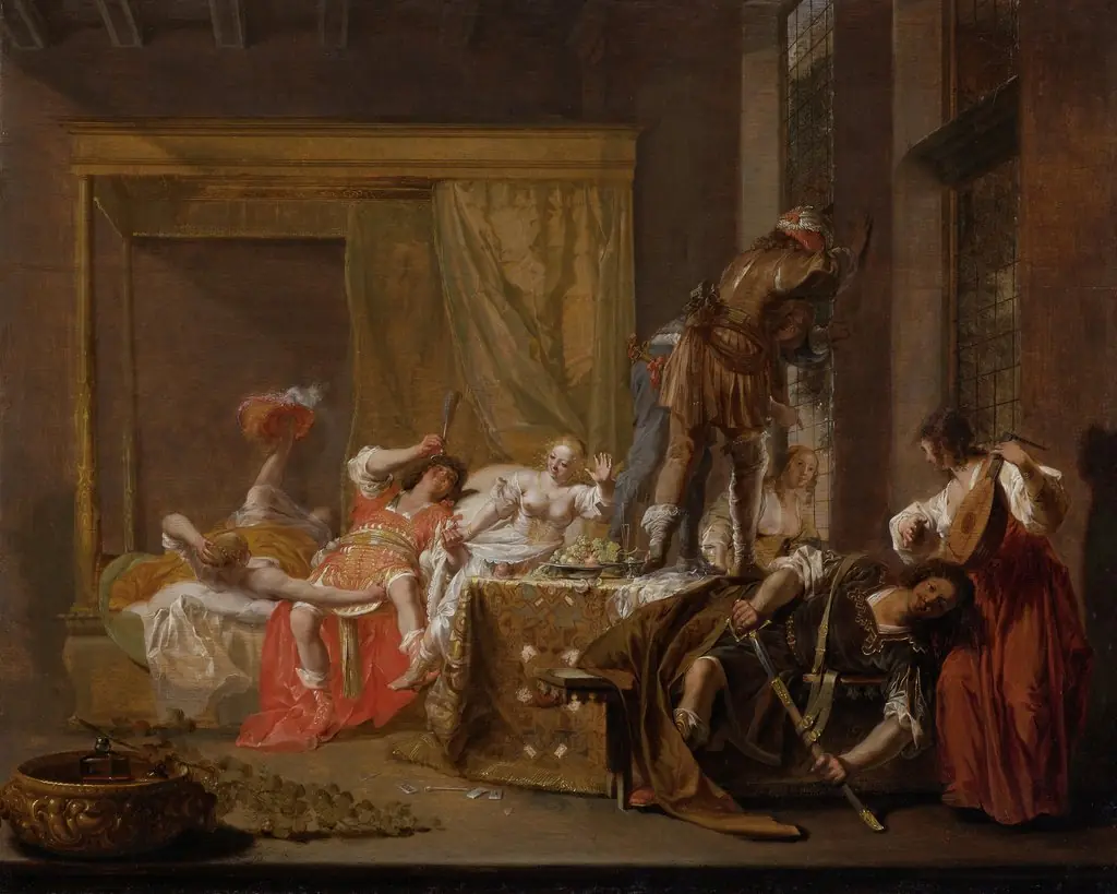 Scene from the marriage of Messaline and Gaius Silius, possibly an episode from a play