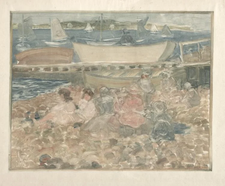 Shipyard: Children Playing, by Maurice Prendergast, 1901
