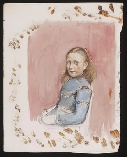 A Young Girl Seated, [perhaps Annie Susan, known as Poppie,  the daughter of the artist]