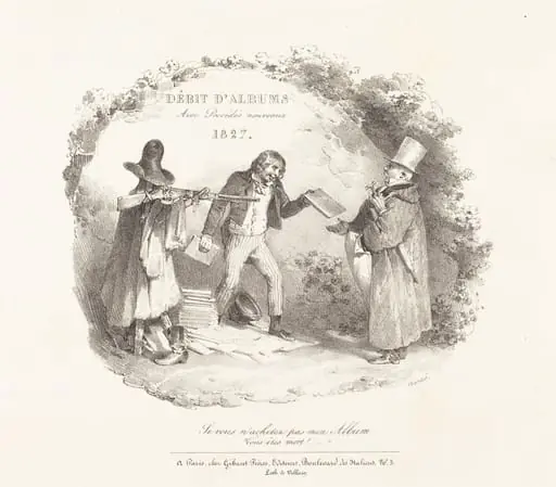 Débit d'Albums avec Procédés nouveaux (New Methods for the Sale of Lithograph Albums)