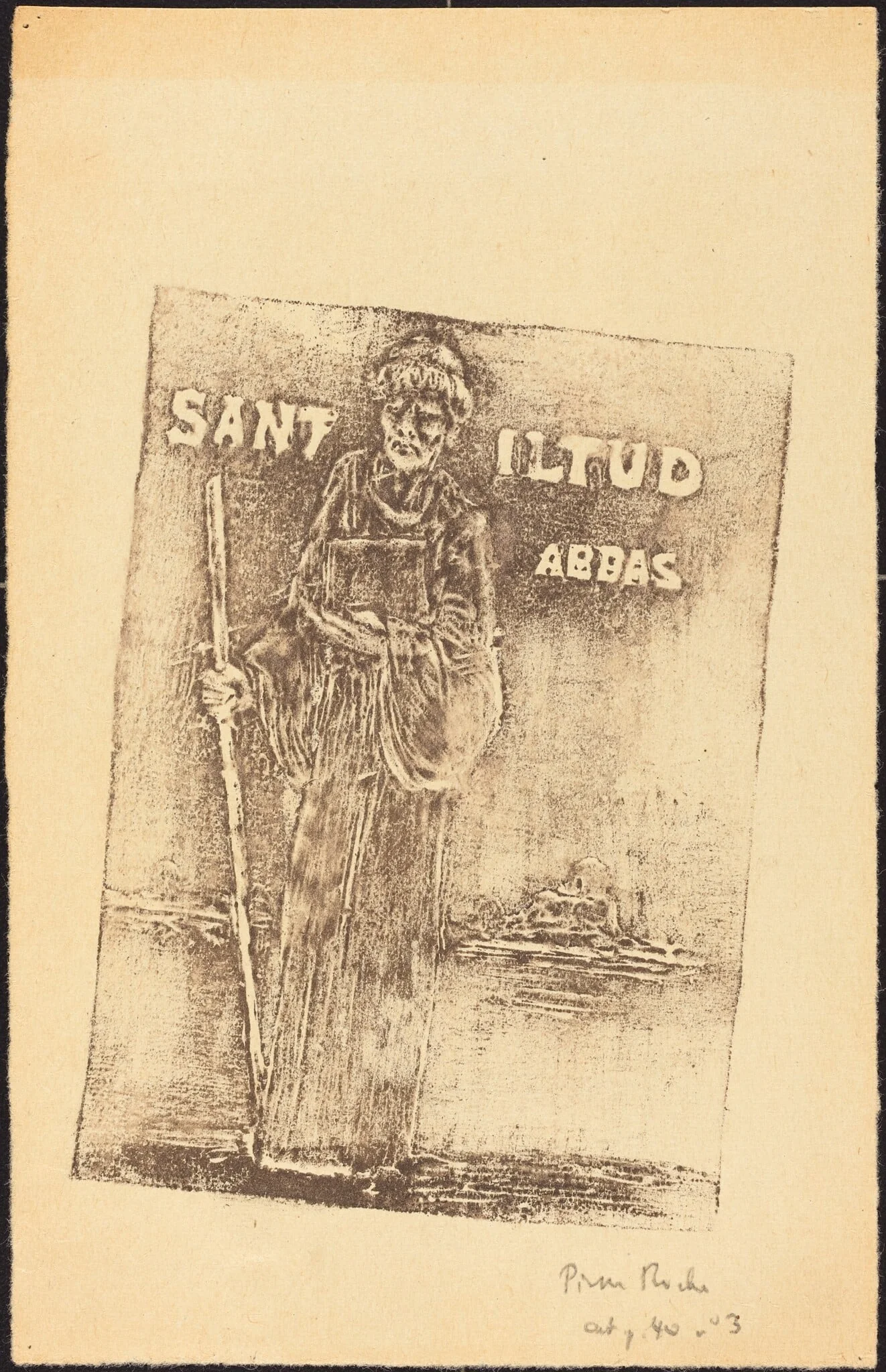Saint Iltud, by Pierre Roche, 1888