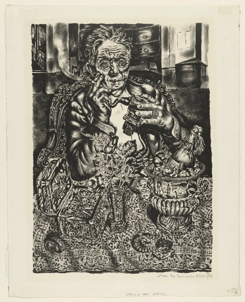 Untitled, by Ivan LeLorraine Albright, ink, 1947
