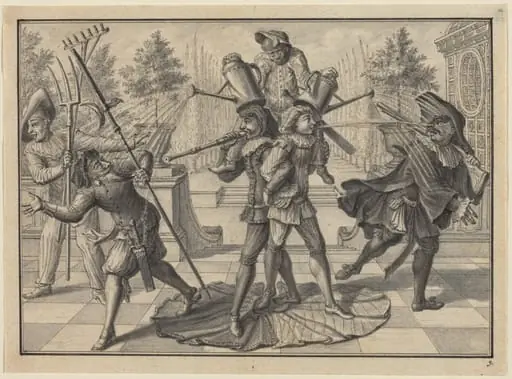 Harlequin and Scaramouche Create a "Fountain"