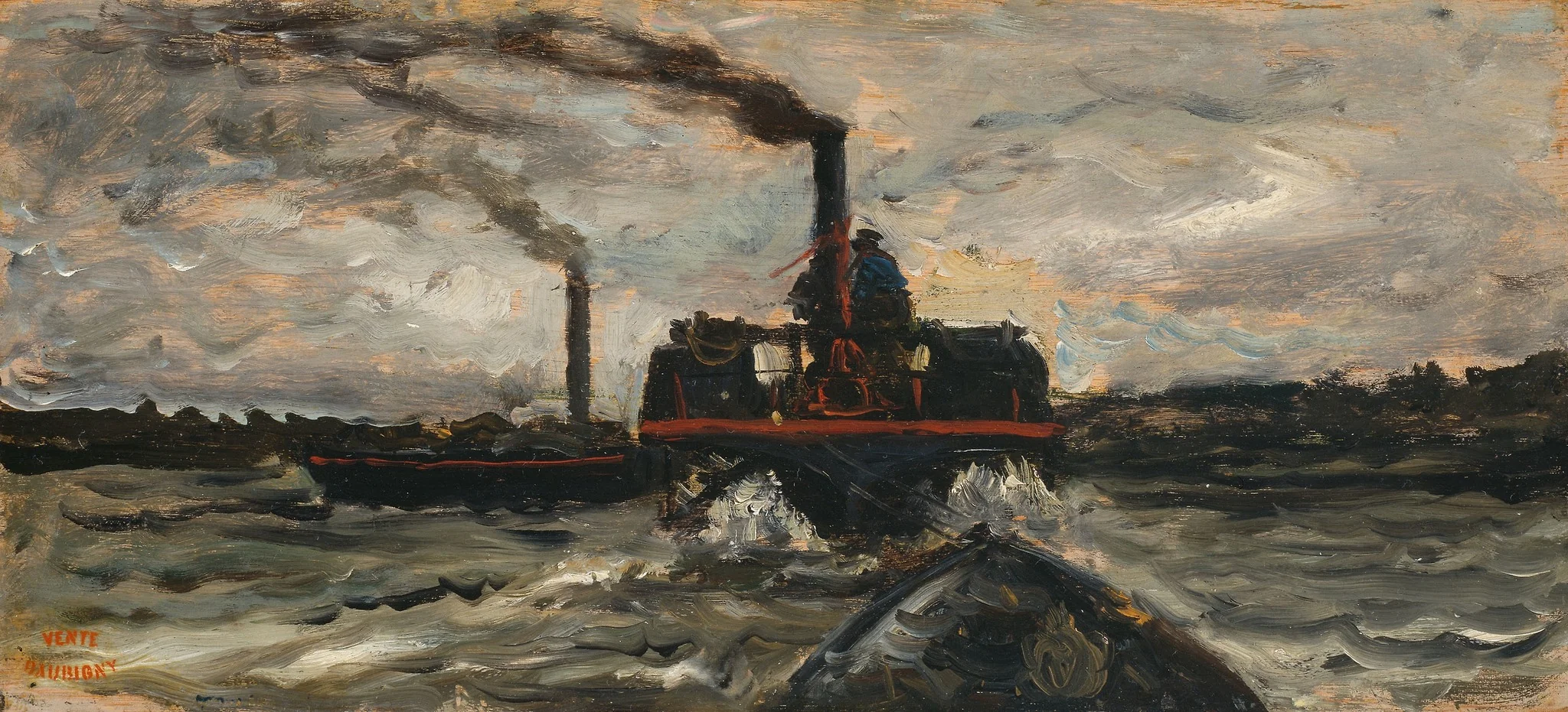 River Boat, by Charles François Daubigny, unspecified, 1860