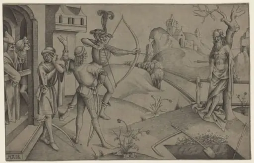 The King's Sons Shooting at their Dead Father's Body