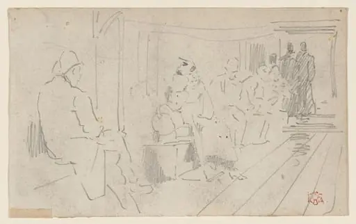 Preliminary Sketch for " The Passage" (La Traversee)