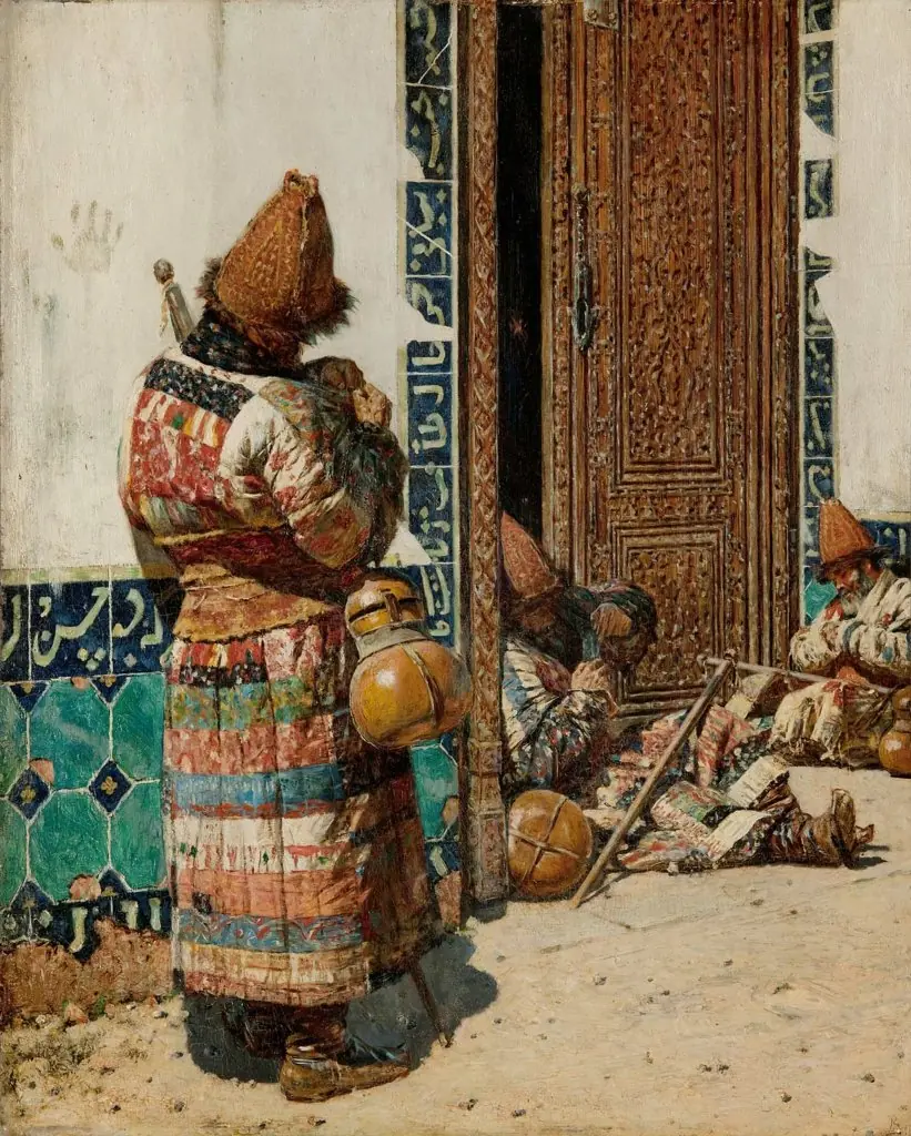 Monks at the Door of a Mosque