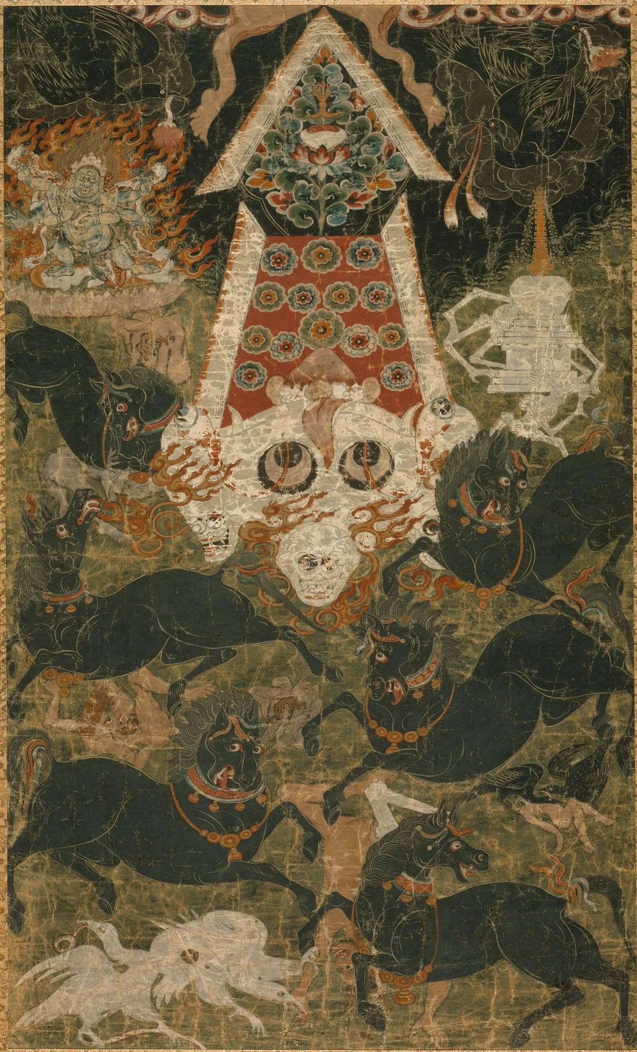 Offerings to Mahakala, by Unknown, unspecified, 1750