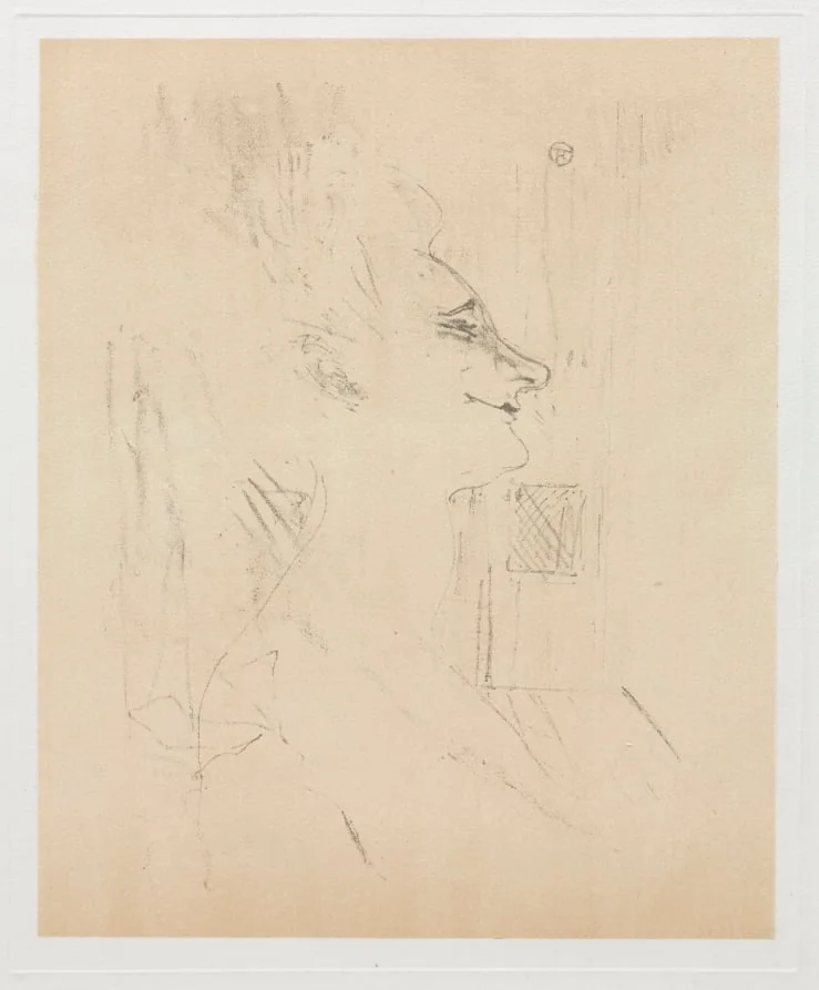 Yvette Guilbert Intoxicated, by Henri de Toulouse-Lautrec, 1898
