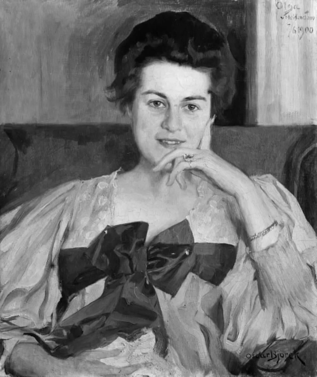 Portrait of a Lady. Olga von Heidenstam, by Unknown, unspecified, 1900