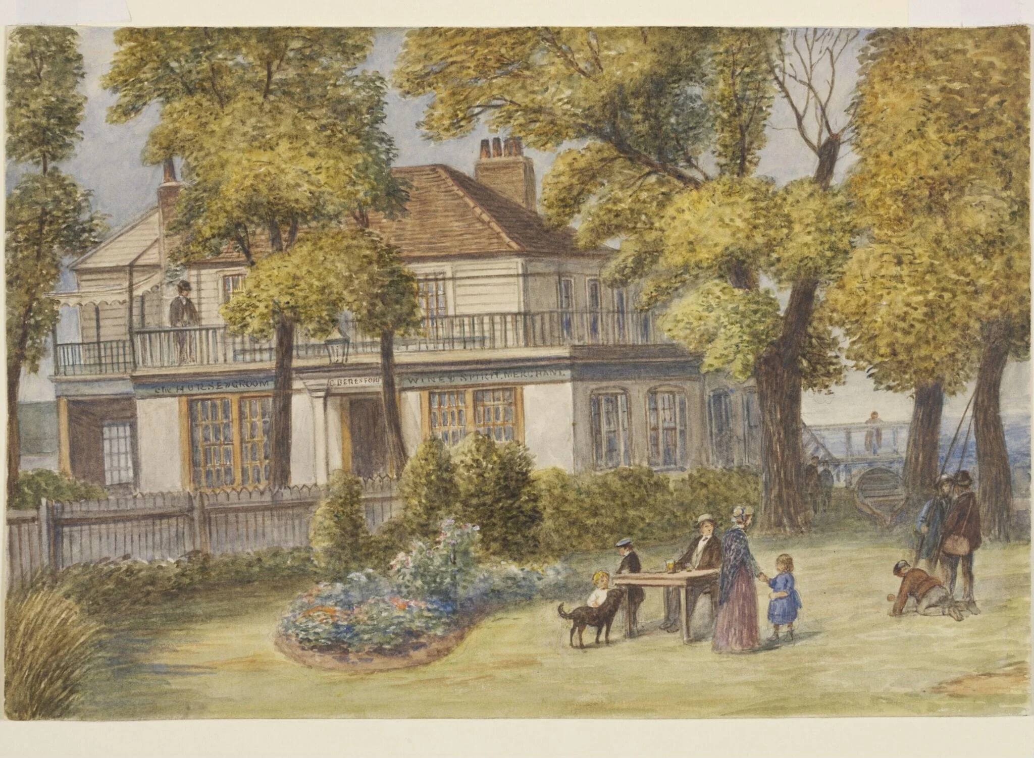 The Horse and Groom by the River Lea, by J. T. Wilson, watercolor, 1871