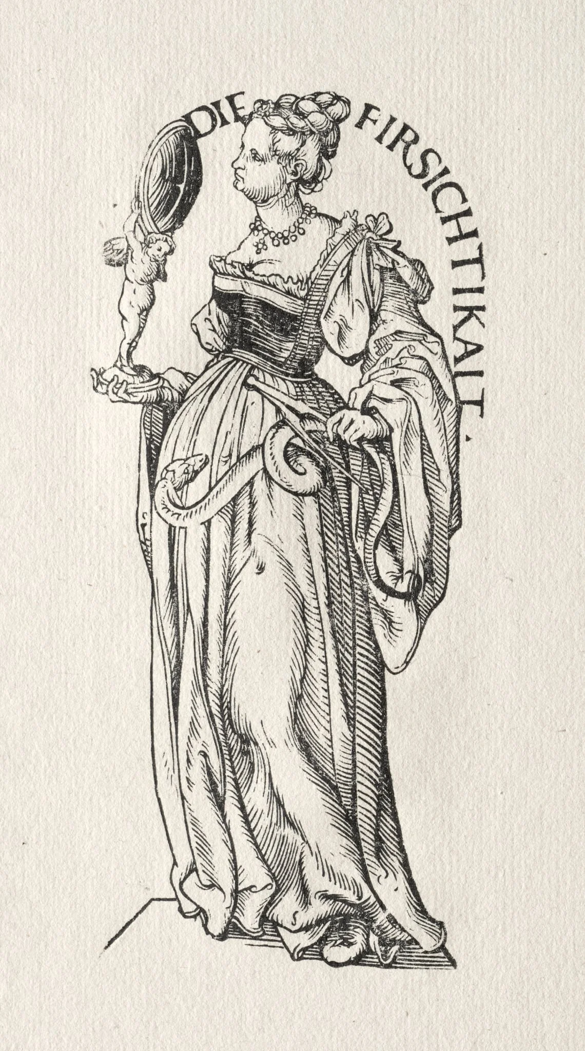 Seven Virtues:  Prudence, by Hans Burgkmair the Elder, 1510